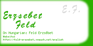 erzsebet feld business card
